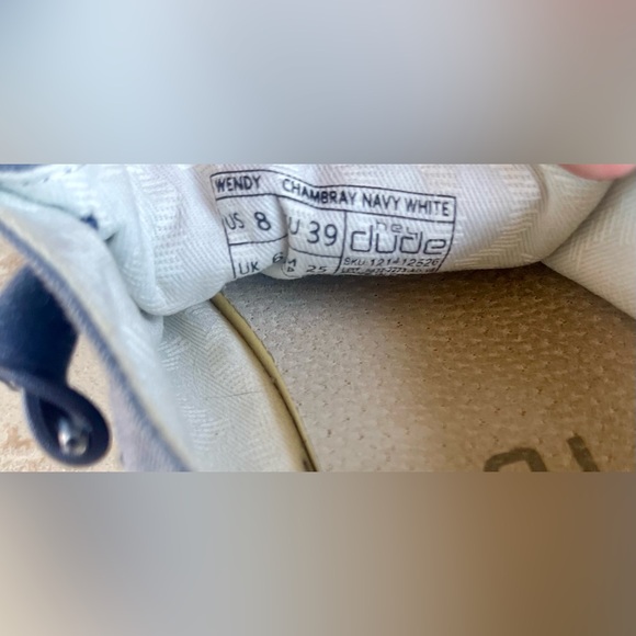 Hey Dude Womens Wendy Chambray Linen Cotton Blend Comfort Moc Moccasin Size 8 - Picture 4 of 6